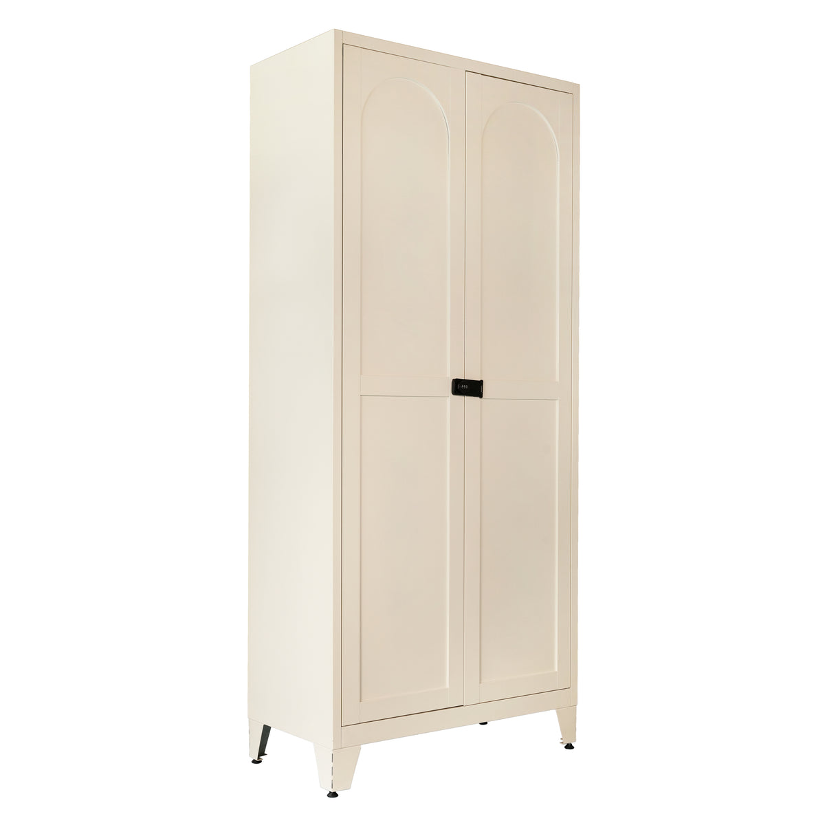 Little Arch 71 cabinet in Oat, angled view with doors closed