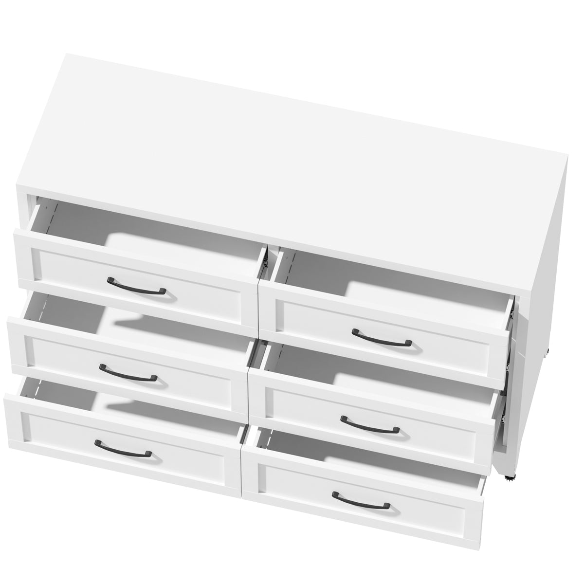 6-Drawer Dresser with the drawers pulled out, empty