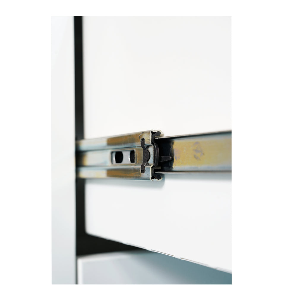 Close-up of a drawer slide on Arch Wardrobe 71
