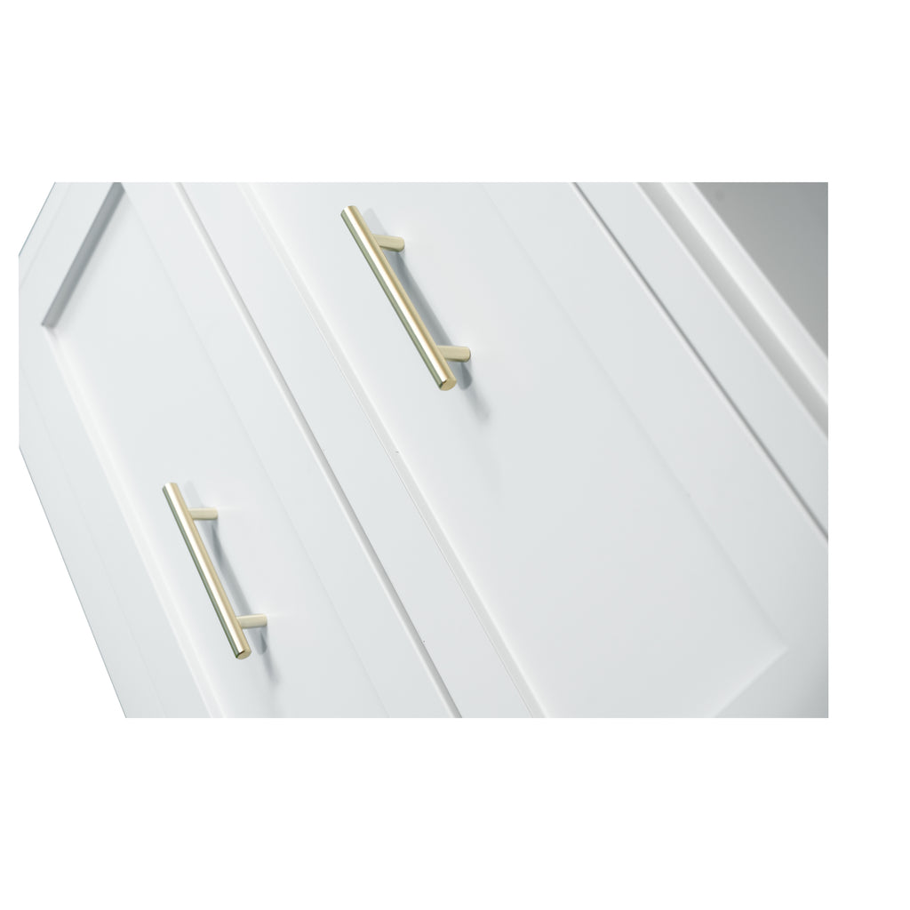 Close-up of the gold-tone drawer handles on Arch Wardrobe 71