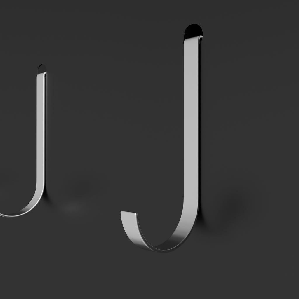 Close-up of the side hooks on Pantry Hutch 72 in Graphite