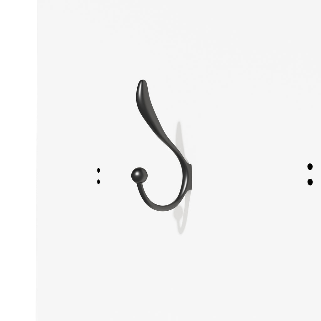 Close-up of a side hook on Louvered Wardrobe 71