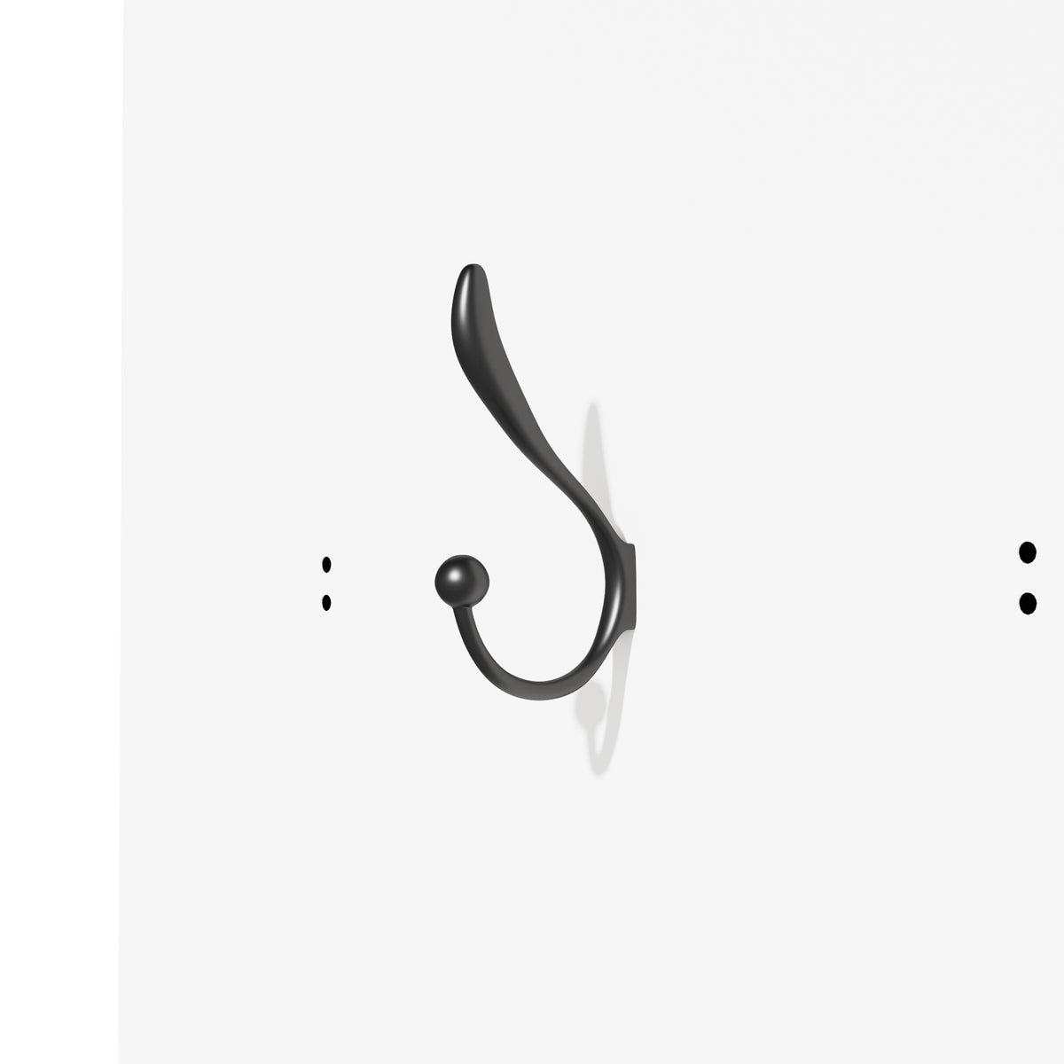 Close-up of a side hook on Louvered Wardrobe 71